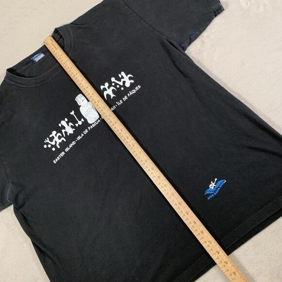 Vintage Rapa Nui Easter Island Souvenir T-Shirt XXL Moai Glyphs‎ Aito United - Picture 6 of 10